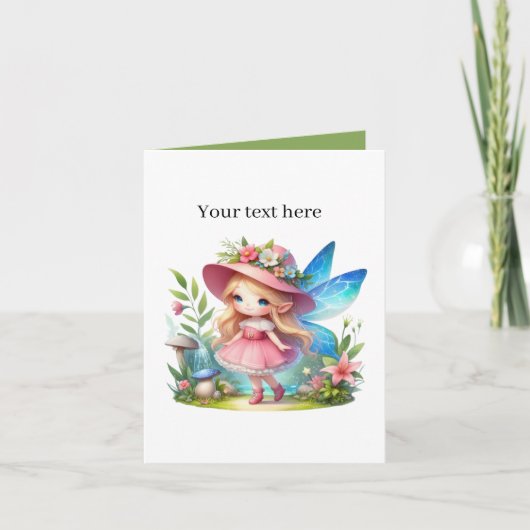 Cute girls fairy lovers customizable  カード (正面)
