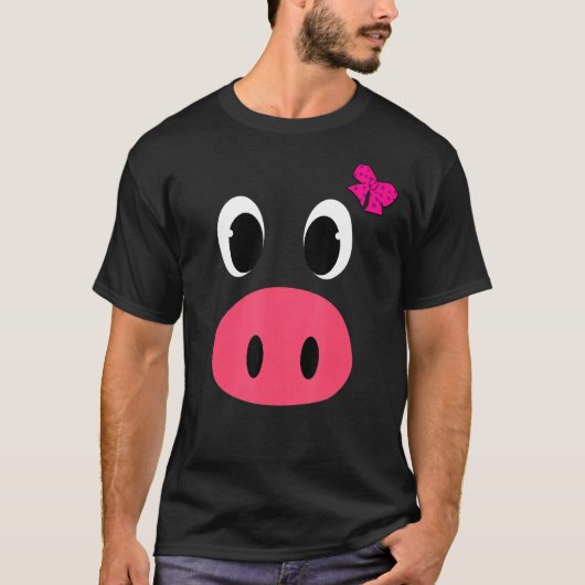 Cute Girls Pig Costume  Halloween Costume Pig Tシャツ (正面)