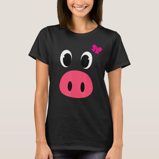 Cute Girls Pig Costume  Halloween Costume Pig Tシャツ (正面)