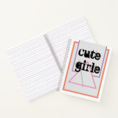 CUTE_GIRLS_PINK_AND_GRAY_BLACK_Spiral ノートブック (内部)