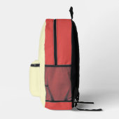 Cute Girl's red and creame  プリントバックパック (右)