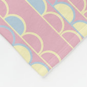 Cute Girls Scallop Stripe Fleece Blanket フリースブランケット (角)
