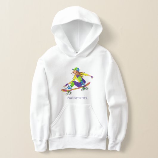 Cute Girls Skateboarder Sweat Shirt (レイダウン)