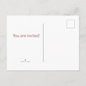 Cute Girly Bear reading on Cozy Bed Slumber Party インビテーションポストカード (裏面)