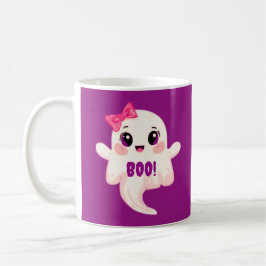 Cute girly Boo! Ghost コーヒーマグカップ