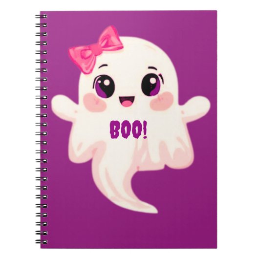 Cute girly Boo! Ghost ノートブック (正面)