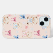 Cute Girly Bow Teddy Bears Seamless Pattern Case-Mate iPhoneケース (裏面 (横))