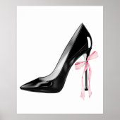 Cute Girly Bow Wall  ポスター (正面)