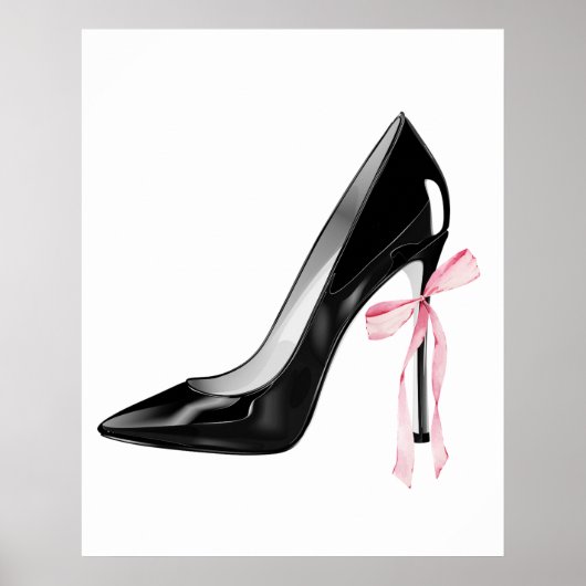 Cute Girly Bow Wall ポスター (正面)