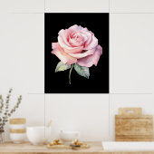 Cute Girly Bow Wall  ポスター (キッチン)