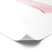 Cute Girly Bow Wall  ポスター (角)