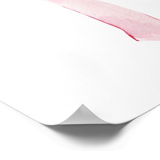 Cute Girly Bow Wall  ポスター (角)