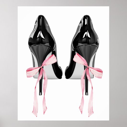 Cute Girly Bow Wall  ポスター (正面)