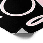 Cute Girly Bow Wall  ポスター (角)