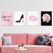 Cute Girly Bow Wall Wall Art Sets (リビング)