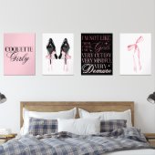 Cute Girly Bow Wall Wall Art Sets (寝室)