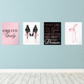 Cute Girly Bow Wall Wall Art Sets (ウッドフロア)