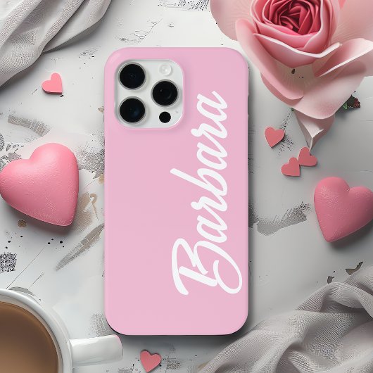 Cute Girly Custom Blush Pink Name  Case-Mate iPhoneケース