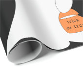 Cute Girly Ghost Halloween Trick or Treat ラッピングペーパー (ロールコーナー)