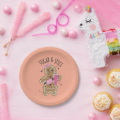 Cute girly gingerbread plates ペーパープレート (パーティー)