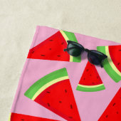 Cute girly Watermelon name Summer  ビーチタオル (インサイチュ)