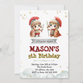 Cute Gladiator birthday invitation 招待状 (正面)