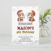 Cute Gladiator birthday invitation 招待状 (スタンド正面)