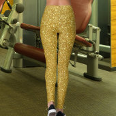 Cute Glam Gold Glitter Sparkles Shiny Yoga Sport レギンス