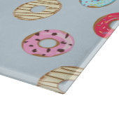 Cute Glazed Doughnut Pattern Light Blue カッティングボード (角)