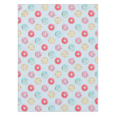 Cute Glazed Doughnut Pattern Light Blue テーブルクロス (正面)