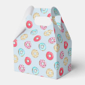Cute Glazed Doughnut Pattern Light Blue フェイバーボックス (正面サイド)