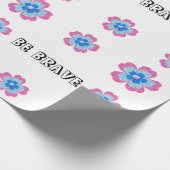 Cute glitter floral blooming garden ラッピングペーパー (角)