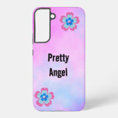 Cute glitter floral blooming garden samsung galaxyケース (裏面)