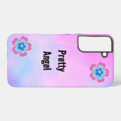 Cute glitter floral blooming garden samsung galaxyケース (裏面横)