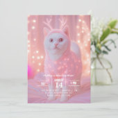 Cute Glowing Reindeer Kitty Winter Fantasy         招待状 (スタンド正面)
