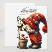 Cute Gnome and Bird House シーズンカード (正面/裏面)