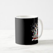 Cute Gnome Buffalo Plaid Christmas Tree Light Ugly コーヒーマグカップ (正面右)