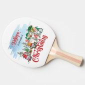 Cute Gnome Celebrating Christmas Holiday 卓球ラケット (横)