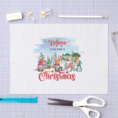 Cute Gnome Celebrating Christmas Holiday 薄葉紙 (クラフト)