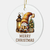 Cute Gnome Christmas セラミックオーナメント (左)