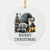 Cute Gnome Christmas セラミックオーナメント (正面)