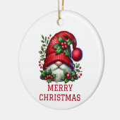 Cute Gnome Christmas セラミックオーナメント (左)