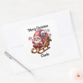 Cute gnome Christmas holiday Sticker スクエアシール (封筒)