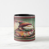 Cute Gnome Fishing in a Teacup Whimsical Mug マグカップ (中央)