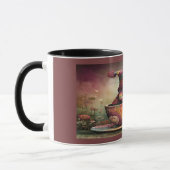 Cute Gnome Fishing in a Teacup Whimsical Mug マグカップ (左)