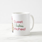 Cute Gnome Gingerbread Sweet Christmas Wishes  コーヒーマグカップ (正面右)