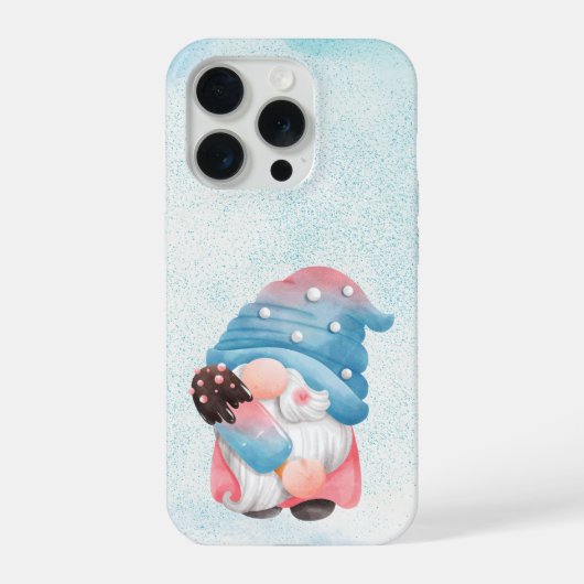 Cute Gnome Ice Cream Phone Case iPhoneケース (裏面)