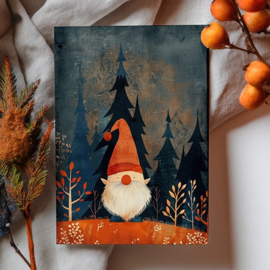 Cute Gnome Illustration Whimsical Christmas  ポストカード
