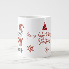 Cute Gnome Merry Christmas Coffee Mug ジャンボコーヒーマグカップ