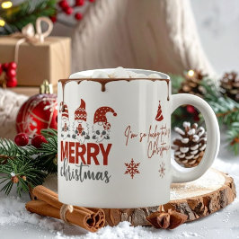 Cute Gnome Merry Christmas Coffee Mug ジャンボコーヒーマグカップ